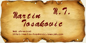 Martin Tošaković vizit kartica